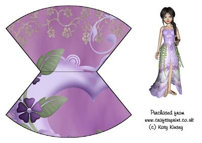 Elf Princess in Lilac Over the Top Wobble Card
