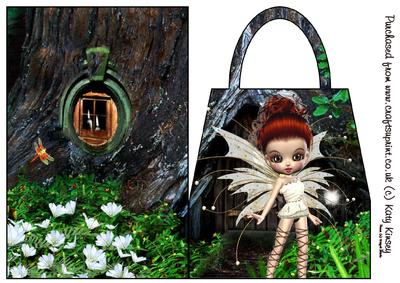 Maisies Fairy Hideaway Handbag Card