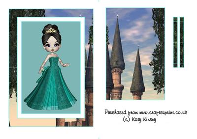 Princess Caelia in Emerald Flip Card Sheet