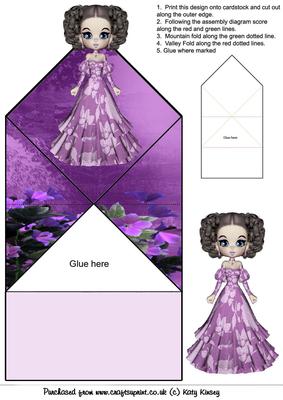 Isabella in Purple Pop Up Spring Card