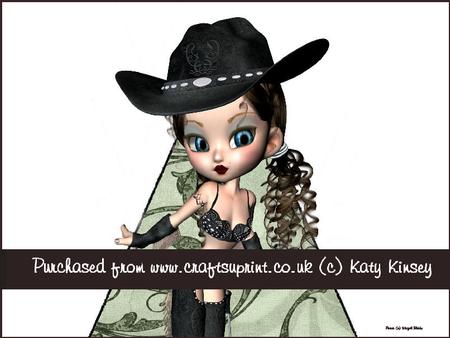 Cody Cowgirl 3D Stand Up Pyramid Card Kit