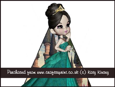 Princess Caelia in Emerald 3D Stand Up Pyramid Card Kit