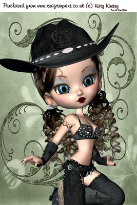 Cody Cowgirl A4 Card Front