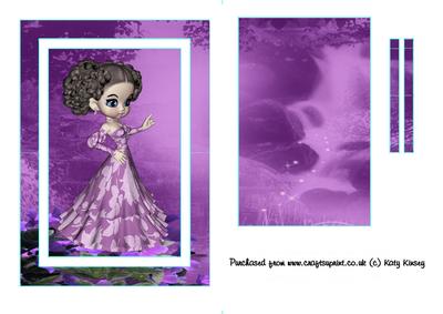 Isabella in Purple Flip Card Sheet