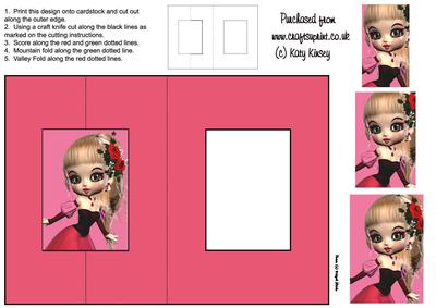 Vivienne Foldback Card with Simple Pyramage