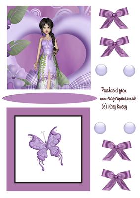Elf Princess in Lilac Shaker Card