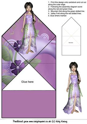 Elf Princess in Lilac Pop Up Spring Card