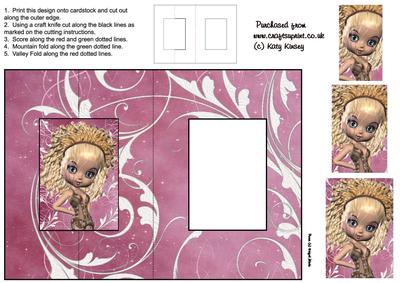 Jessica Foldback Card with Simple Pyramage