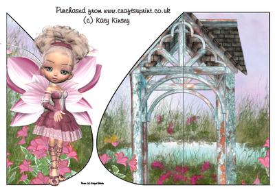 Cassie Fairy Tear Drop Card