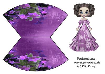 Isabella in Purple Over the Top Wobble Card