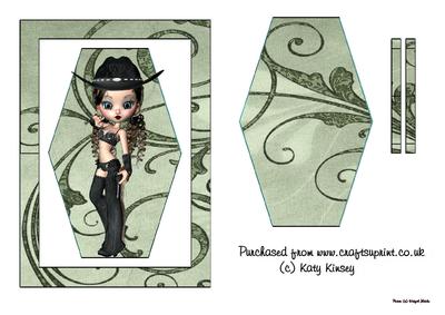 Cody Cowgirl Flip Card Sheet