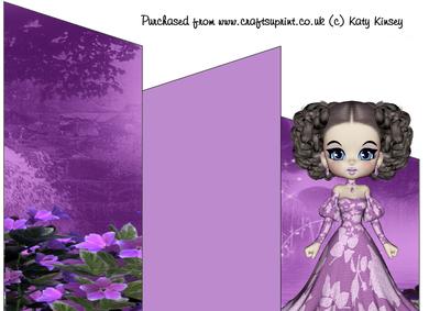Isabella in Purple Cascade Card