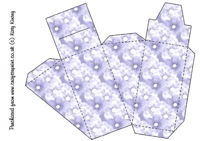 Soft Blue Floral Cake Box