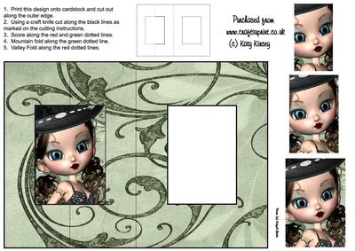 Cody Cowgirl Foldback Card with Simple Pyramage
