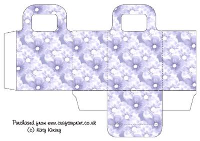 Soft Blue Floral Gift Bag