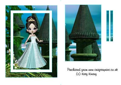 Princess Caelia in Ice Blue Flip Card Sheet