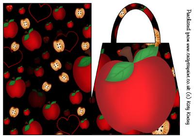 Thank You Teacher Apple Handbag Card