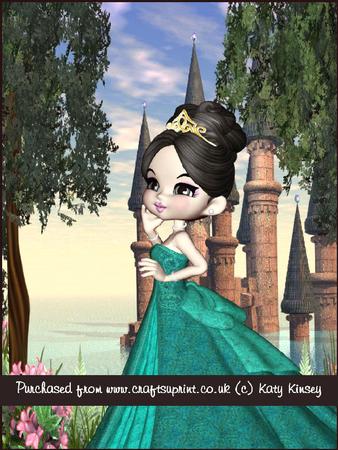 Princess Caelia in Emerald A4 Tunnel Card Kit
