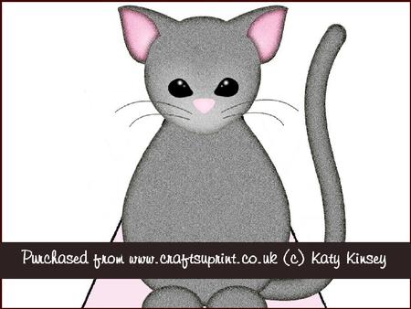 Cute Cat and Mouse 3D Stand Up Pyramid Card Kit