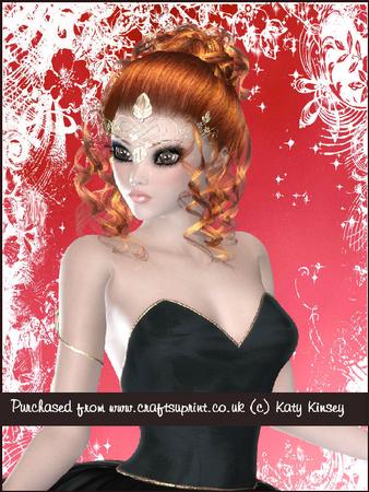Beautiful Ballerina in Black A4 Pyramage Card Kit