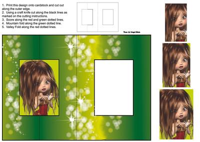 Christmas Elf Magic Foldback Card with Simple Pyramage