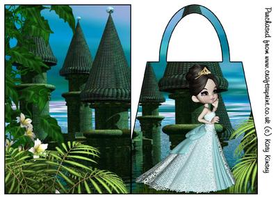 Princess Caelia in Ice Blue Handbag Card