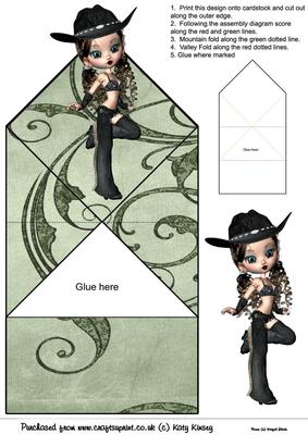 Cody Cowgirl Pop Up Spring Card