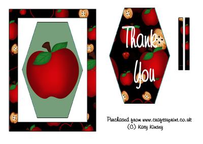 Thank You Teacher Apple Flip Card Sheet