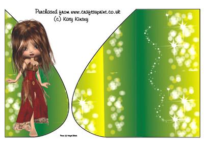 Christmas Elf Magic Tear Drop Card