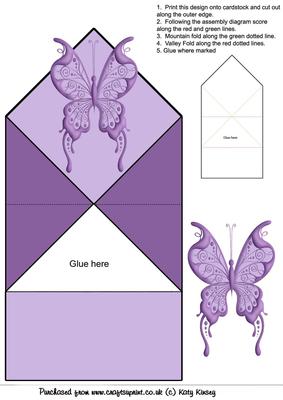 Purple Butterfly Pop Up Spring Card # 2