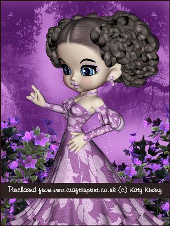 Isabella in Purple A4 Tunnel Card Kit