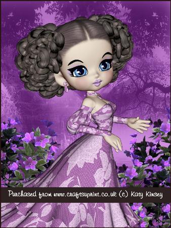 Isabella in Purple A4 Pyramage Card Kit