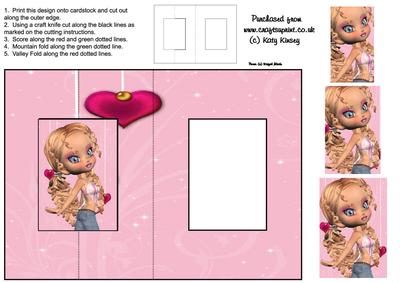 Mia Foldback Card with Simple Pyramage