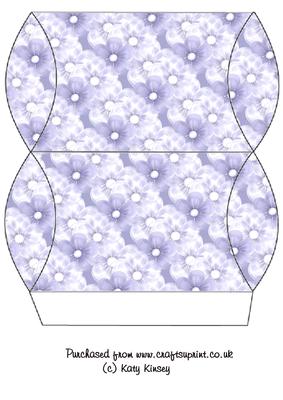 Soft Blue Floral Pillow Box