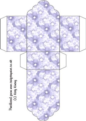 Soft Blue Floral Tag Gift Box