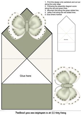 Sage and Cream Butterfly Pop Up Spring Card