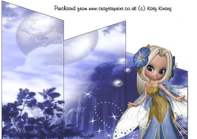 Blossom Fairy in Blue Cascade Card