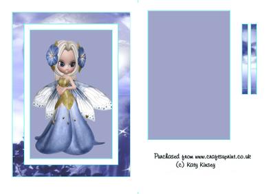 Blossom Fairy in Blue Flip Card Sheet