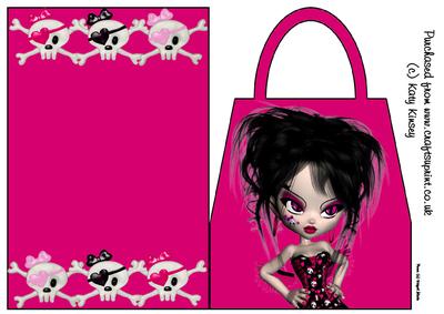 Rock and Roll Fairy Handbag Card