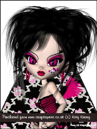 Rock and Roll Fairy 3D Stand Up Pyramid Card Kit