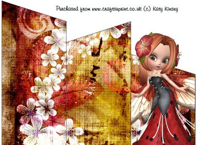 Blossom Fairy in Red Cascade Card