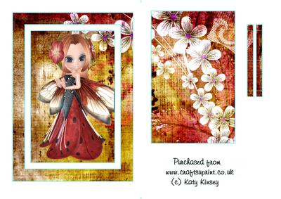 Blossom Fairy in Red Flip Card Sheet