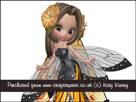 Blossom Fairy in Yellow 3D Stand Up Pyramid Card Kit