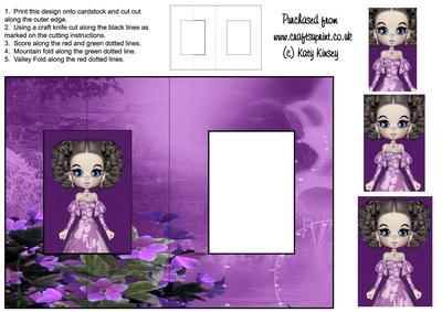 Isabella Foldback Card with Simple Pyramage