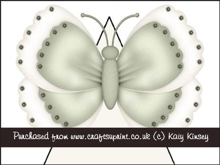 Sage and Cream Butterfly 3D Stand Up Pyramid Card Kit