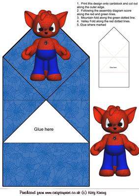 Spidercat Pop Up Spring Card