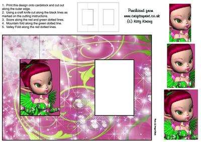 Wilma Fairy Foldback Card with Simple Pyramage