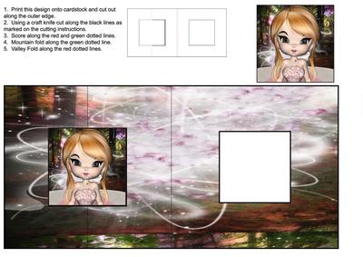 Lacey Fairy Square Foldback Card
