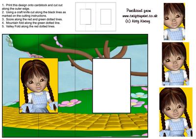 Dorothy Wizard of Oz Foldback Card with Simple Pyramage