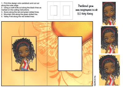 Nelly Foldback Card with Simple Pyramage